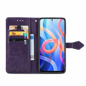ART Peňaženkový kryt Xiaomi Poco M4 Pro 5G / Redmi Note 11S 5G ORNAMENT fialový