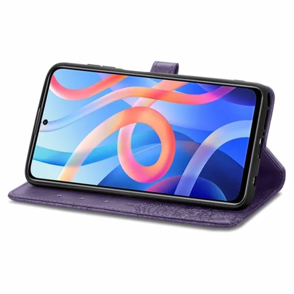ART Peňaženkový kryt Xiaomi Poco M4 Pro 5G / Redmi Note 11S 5G ORNAMENT fialový