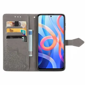 ART Peňaženkový kryt Xiaomi Poco M4 Pro 5G / Redmi Note 11S 5G ORNAMENT šedý