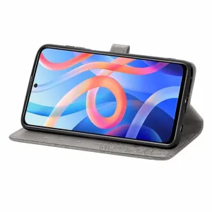 ART Peňaženkový kryt Xiaomi Poco M4 Pro 5G / Redmi Note 11S 5G ORNAMENT šedý