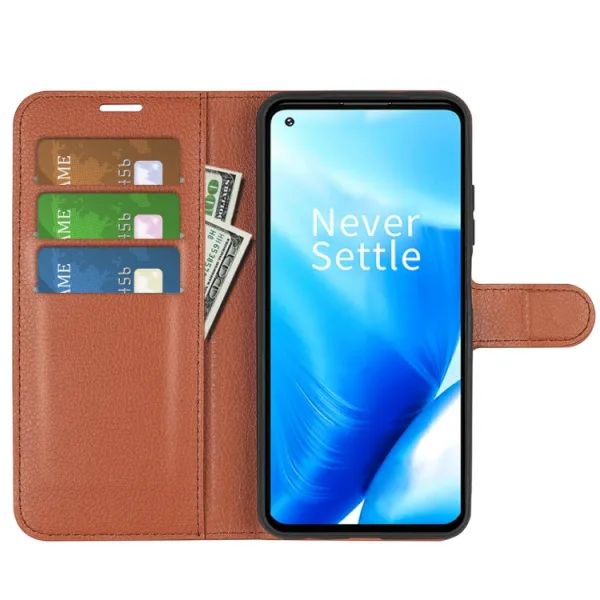 LITCHI Ochranný kryt pre OnePlus Nord N20 5G hnedý