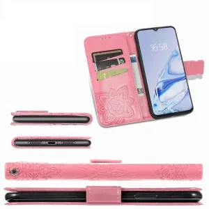 ART Peňaženkový kryt Cubot Note 20 / Note 20 Pro BUTTERFLY ružový