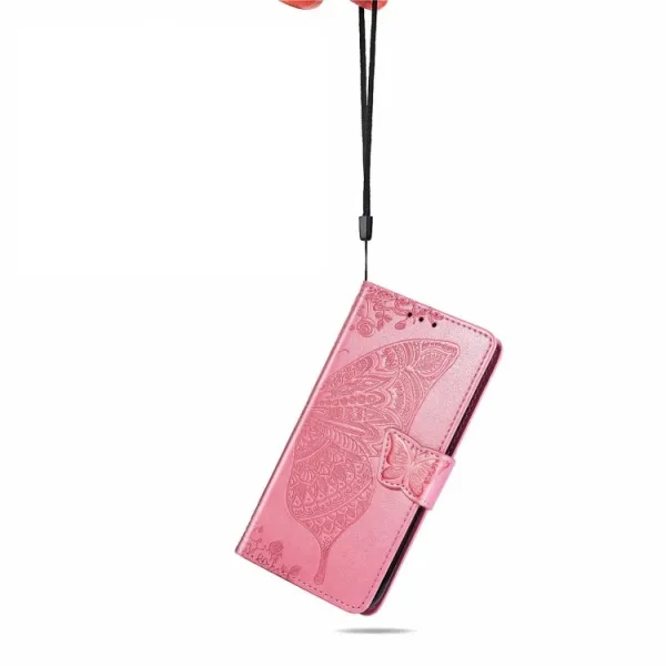 ART Peňaženkový kryt Cubot Note 20 / Note 20 Pro BUTTERFLY ružový