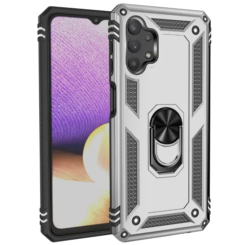 RING Ochranný obal pre Samsung Galaxy A32 5G / M32 5G strieborný