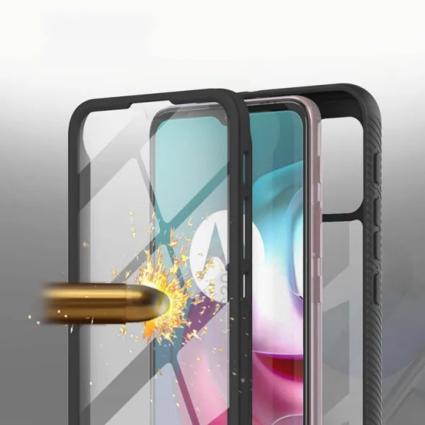 DUAL Obojstranný kryt s fóliou Motorola Moto G10 / G20 / G30 modrý