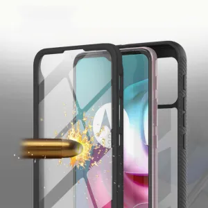 DUAL Obojstranný kryt s fóliou Motorola Moto G10 / G20 / G30 modrý