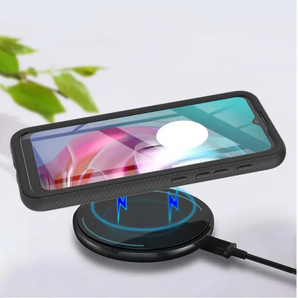 DUAL Obojstranný kryt s fóliou Motorola Moto G10 / G20 / G30 modrý