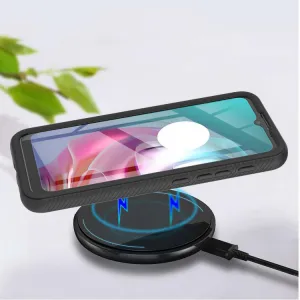 DUAL Obojstranný kryt s fóliou Motorola Moto G10 / G20 / G30 modrý