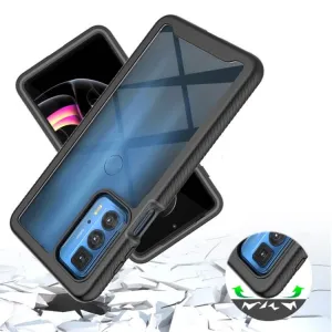 DUAL Obojstranný kryt s fóliou Motorola Edge 20 Pro ružový