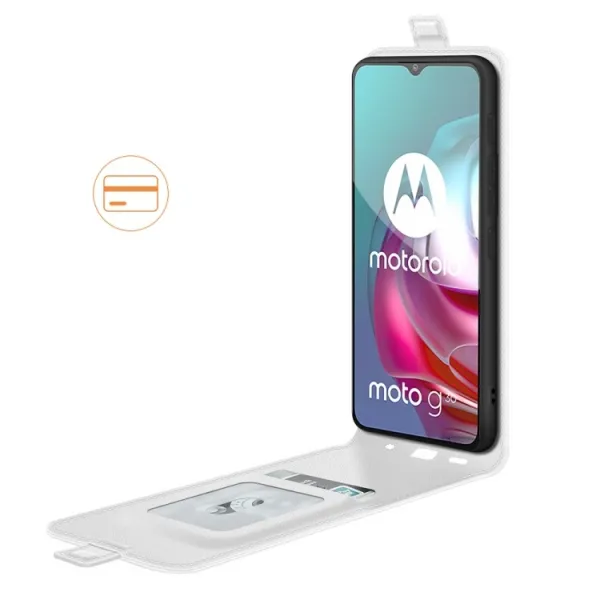 Vyklápacie puzdro Motorola Moto G10 / G20 / G30 biele