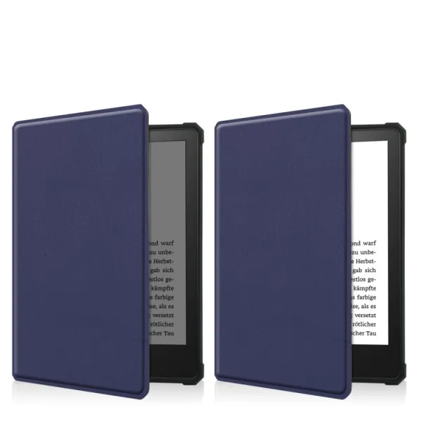 LEATHER Zaklápací obal Amazon Kindle Paperwhite 5 modrý