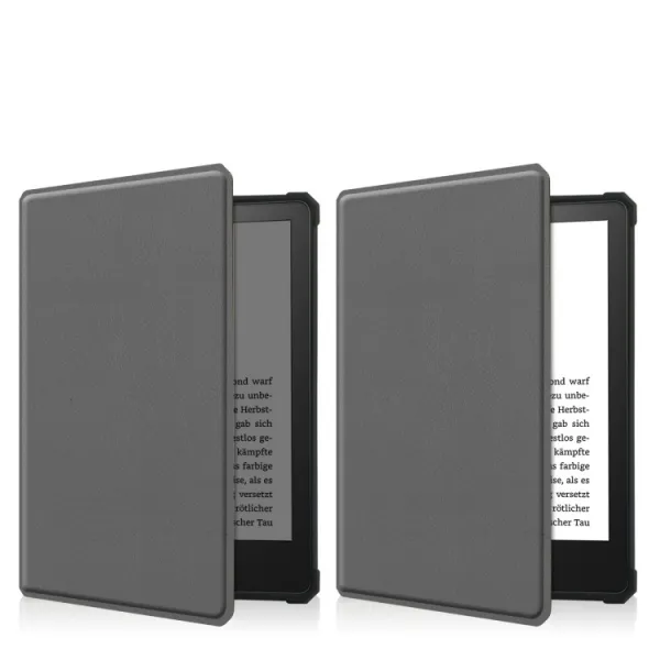 LEATHER Zaklápací obal Amazon Kindle Paperwhite 5 šedý
