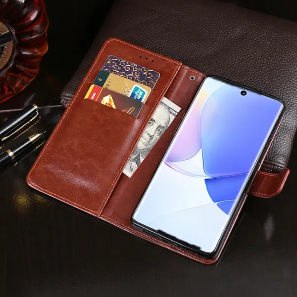 IDEWEI Peňaženkový kryt Huawei Nova 9 biely