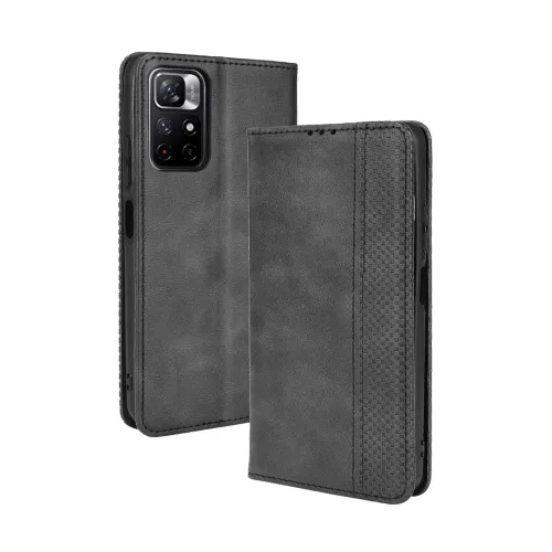 BUSINESS Peňaženkový kryt pre Xiaomi Poco M4 Pro 5G / Redmi Note 11S 5G čierny