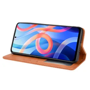BUSINESS Peňaženkový kryt pre Xiaomi Poco M4 Pro 5G / Redmi Note 11S 5G hnedý