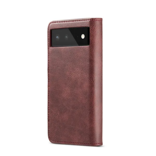 DG.MING Peňaženkový obal 2v1 Google Pixel 6 červený