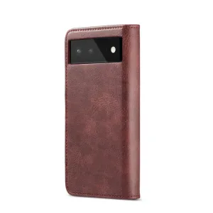 DG.MING Peňaženkový obal 2v1 Google Pixel 6 červený