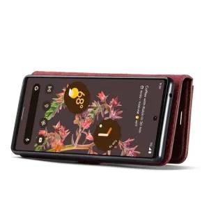 DG.MING Peňaženkový obal 2v1 Google Pixel 6 červený