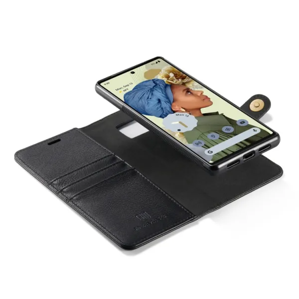 DG.MING Peňaženkový obal 2v1 Google Pixel 6 Pro čierny