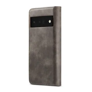 DG.MING Peňaženkový obal 2v1 Google Pixel 6 Pro šedý