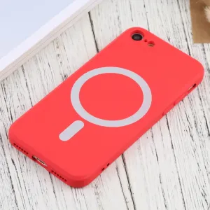 RUBBER MAGSAFE Kryt Apple iPhone 8 / SE 2022 / 2020 červený