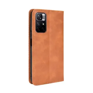 BUSINESS Peňaženkový kryt pre Xiaomi Poco M4 Pro 5G / Redmi Note 11S 5G hnedý