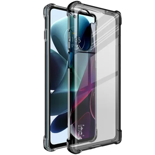 IMAK Ochranný silikónový kryt + fólia Motorola Moto G200 5G čierny