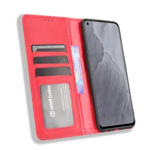 BUSINESS Peňaženkový kryt pre Realme GT Master Edition červený