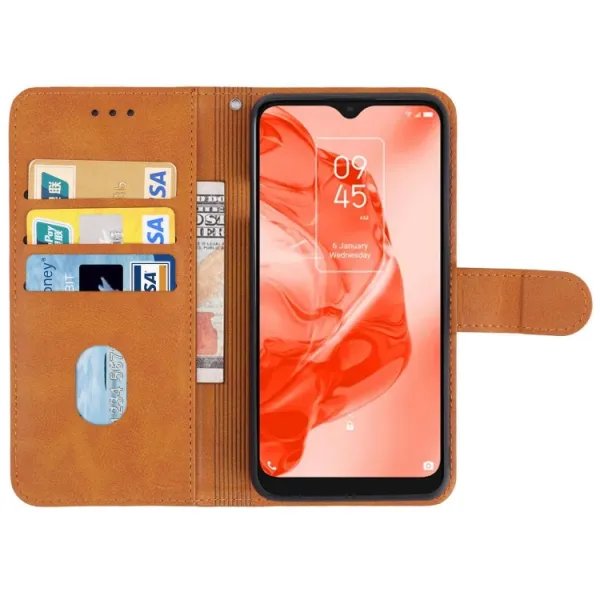 SMOOTH Peňaženkové puzdro TCL 205 hnedé