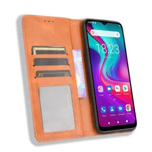 BUSINESS Peňaženkový kryt pre Doogee X96 Pro hnedý