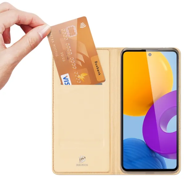 DUX Peňaženkový kryt Samsung Galaxy M52 5G zlatý