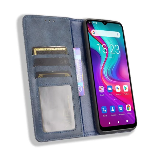 BUSINESS Peňaženkový kryt pre Doogee X96 Pro modrý