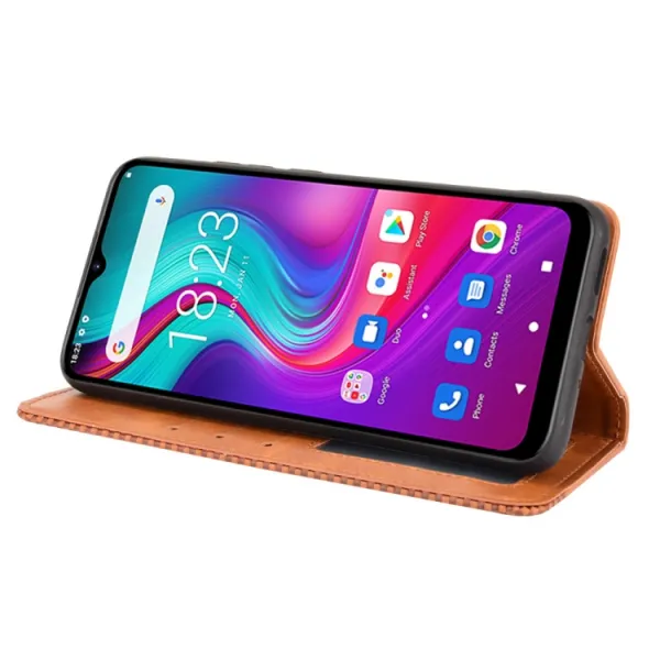 BUSINESS Peňaženkový kryt pre Doogee X96 Pro hnedý