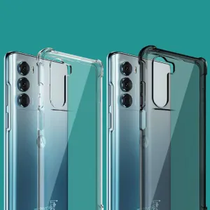 IMAK Ochranný silikónový kryt + fólia Motorola Moto G200 5G čierny