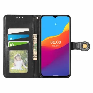 LEATHER BUCKLE Peňaženkový obal Ulefone Note 10 čierny
