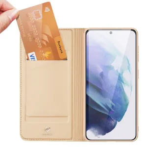 DUX Peňaženkový kryt Samsung Galaxy S22 Plus 5G zlatý