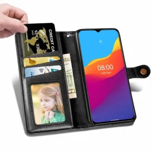 LEATHER BUCKLE Peňaženkový obal Ulefone Note 10 modrý