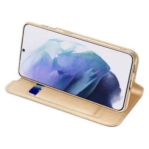 DUX Peňaženkový kryt Samsung Galaxy S22 Plus 5G zlatý