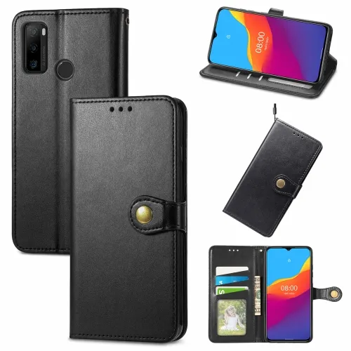 LEATHER BUCKLE Peňaženkový obal Ulefone Note 10 čierny