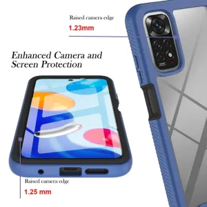 DUAL Obojstranný kryt s fóliou Xiaomi Redmi Note 11 / Note 11S modrý