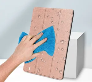 LEATHER Zaklápací obal pre TCL Tab 10s ružovozlatý
