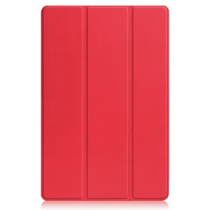 LEATHER Zaklápací obal pre Lenovo Tab P12 Pro červený