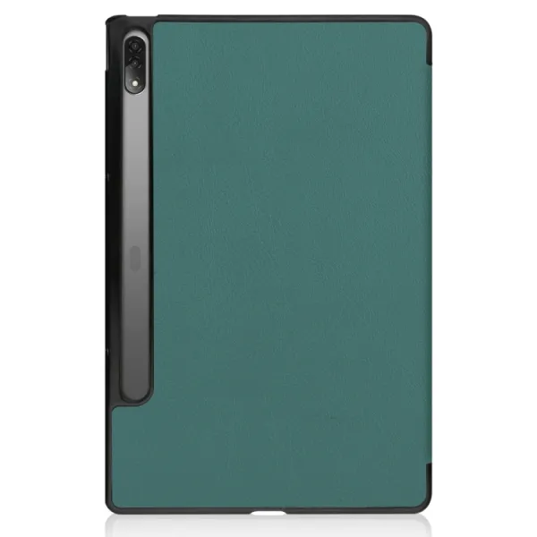 LEATHER Zaklápací obal pre Lenovo Tab P12 Pro zelený