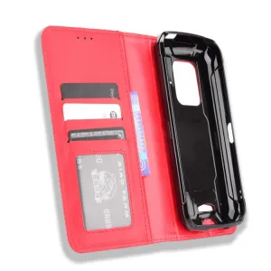 BUSINESS Peňaženkový kryt pre Doogee S59 / S59 Pro červený