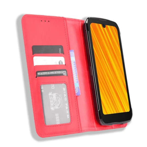 BUSINESS Peňaženkový kryt pre Doogee S59 / S59 Pro červený