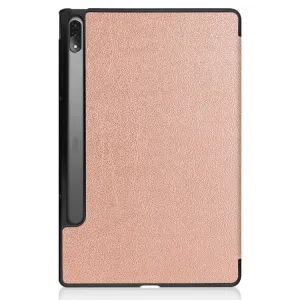LEATHER Zaklápací obal pre Lenovo Tab P12 Pro ružovozlatý