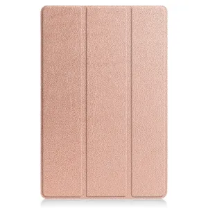 LEATHER Zaklápací obal pre Lenovo Tab P12 Pro ružovozlatý