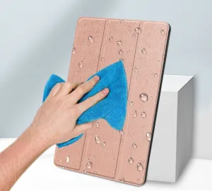 LEATHER Zaklápací obal pre Lenovo Tab P12 Pro ružovozlatý