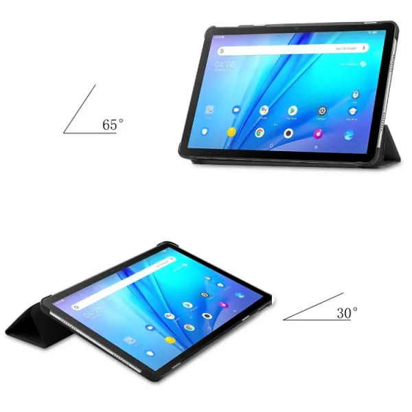 LEATHER Zaklápací obal pre TCL Tab 10s čierny