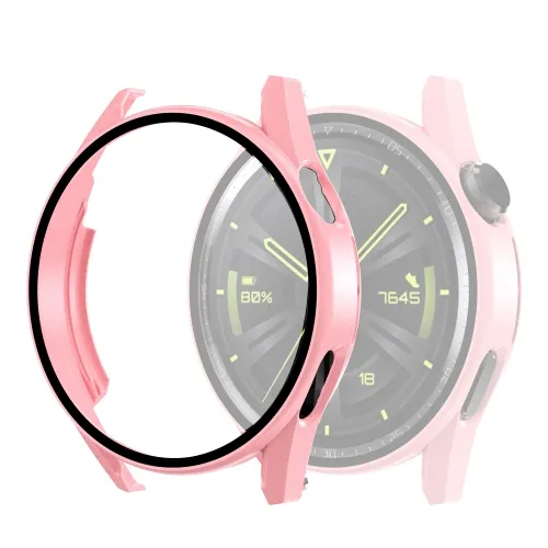 Plastový kryt s ochranným sklom pre Huawei Watch GT 3 42mm ružový